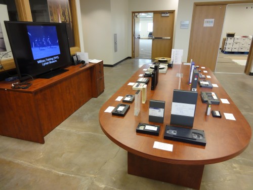 A Timeline of Videotape History Display